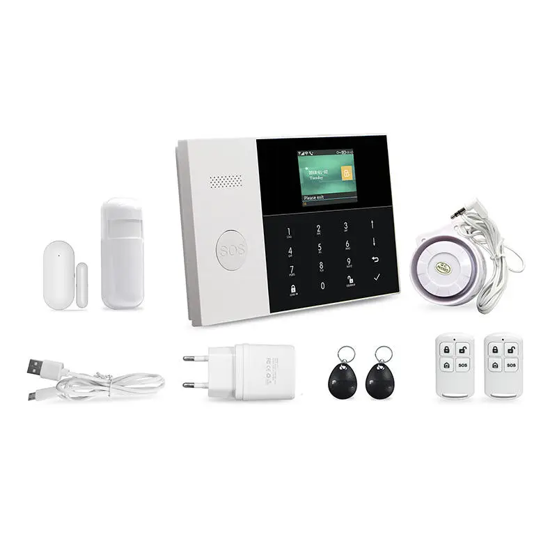 Factory Wireless Wifi Gsm Home Burglar Security Alarm System Support Tuya Ip Camera Wireless Alarm System — view 1
