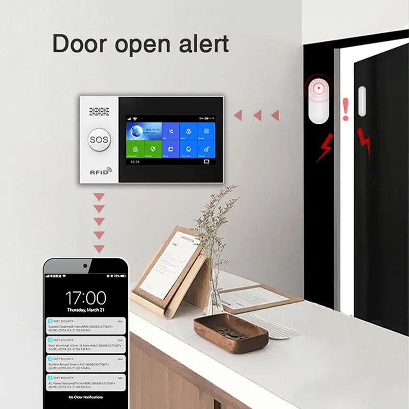 Competitive Price China Manufacture Home Burglar Alarm System Wifi+4g Wireless Alarm Systeme — image 4