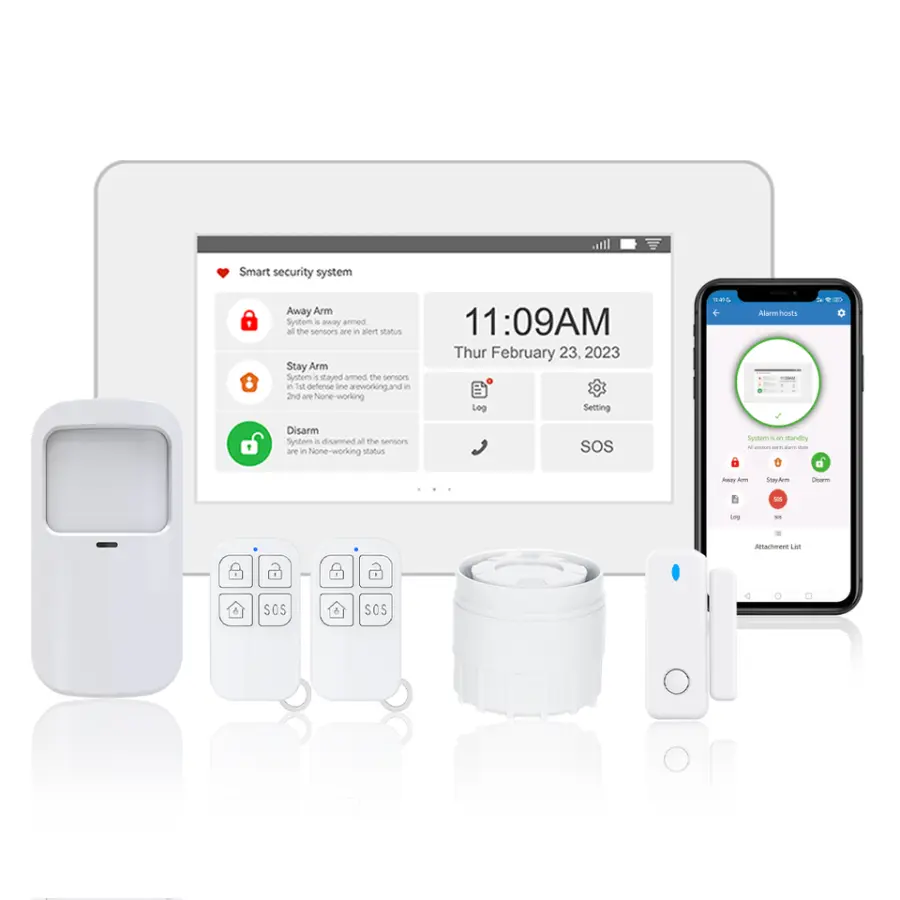 TUOAN G1 GSM WIFI Alarm System with Kooyii APP Suggest Alexa Control — view 1