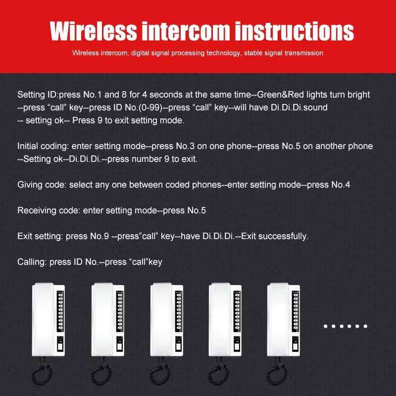 Wireless Audio Door Phone Intercom for Home Full Duplex — image 6