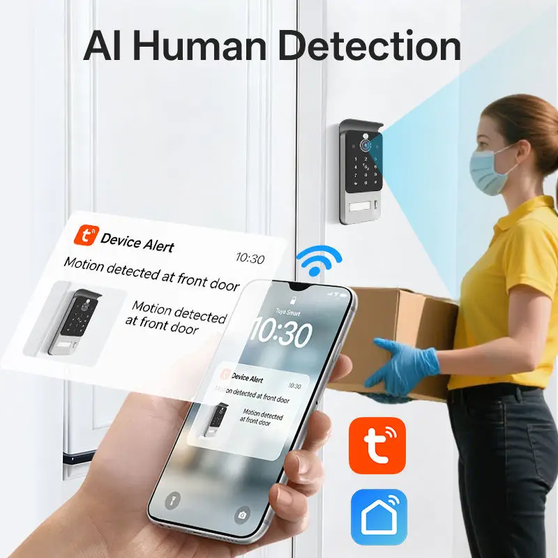Bcom Apartment Villa Smart Home Intercom TuYa Mobile Phone Remote Control Android SIP Video Door Phone IP65 Waterproof 1080P — image 6