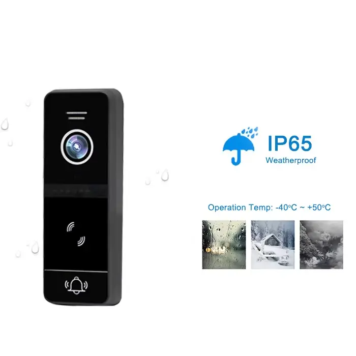 Bcomtech 7 Inch TFT Touch Screen Wired Color LCD Video Door Phone Intercom System with 2 Monitors Doorbell Intercom — image 5