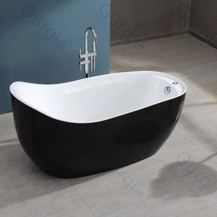 Hot Selling Boat-Shaped Freestanding Acrylic Massage Bathtub Indoor Air Jets Whirlpools & Bathtubs — view 2