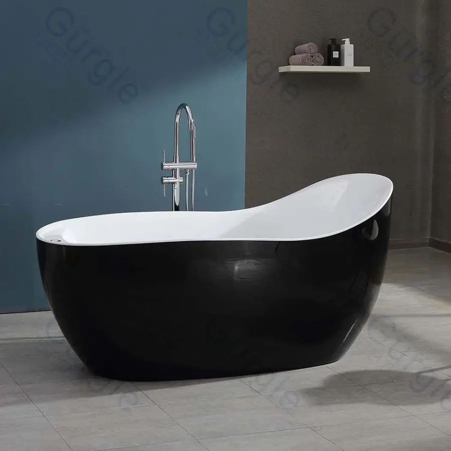 Hot Selling Boat-Shaped Freestanding Acrylic Massage Bathtub Indoor Air Jets Whirlpools & Bathtubs — view 4