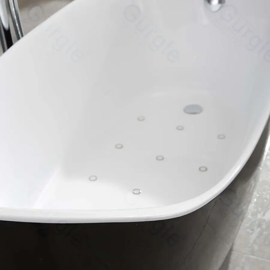 Hot Selling Boat-Shaped Freestanding Acrylic Massage Bathtub Indoor Air Jets Whirlpools & Bathtubs — view 5