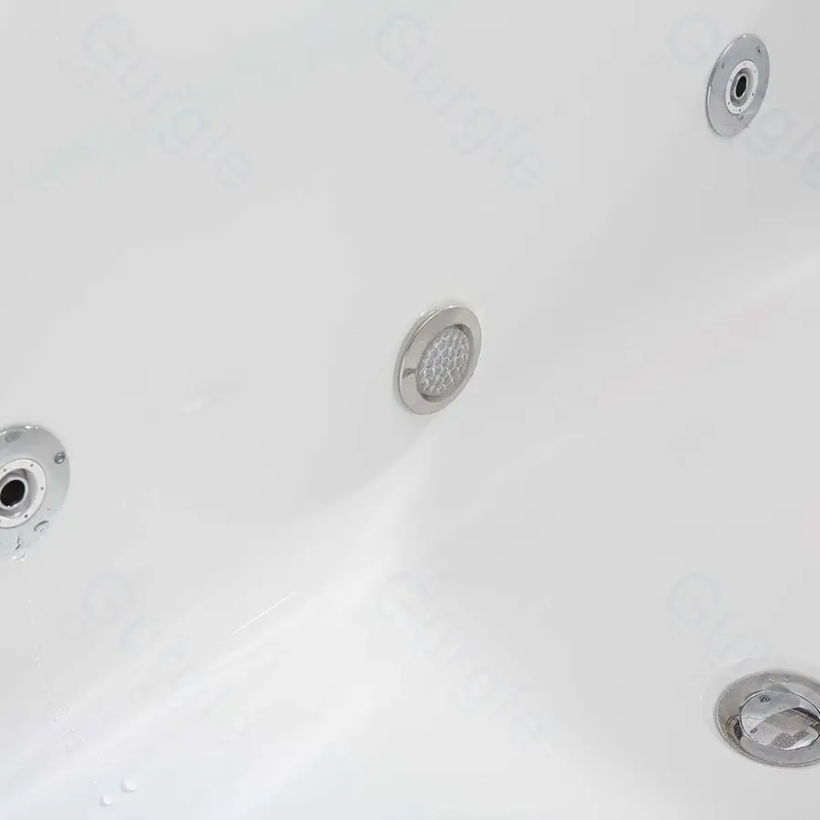 Gurgle High Quality Solid Surface Massage Bathtub Luxury Acrylic Freestanding Bathtub Whirlpool Bathtub — image 6