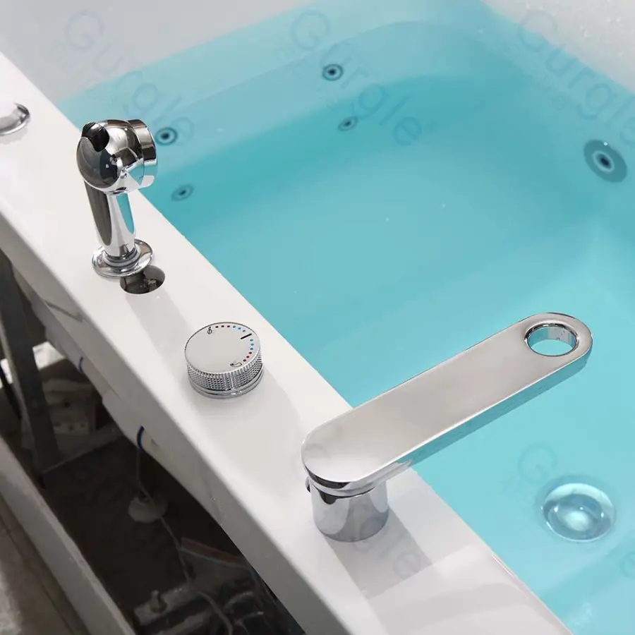 Gurgle Luxury Massage Bathtub Indoor Pure Acrylic Bubble Whirlpool Bathtub — image 7