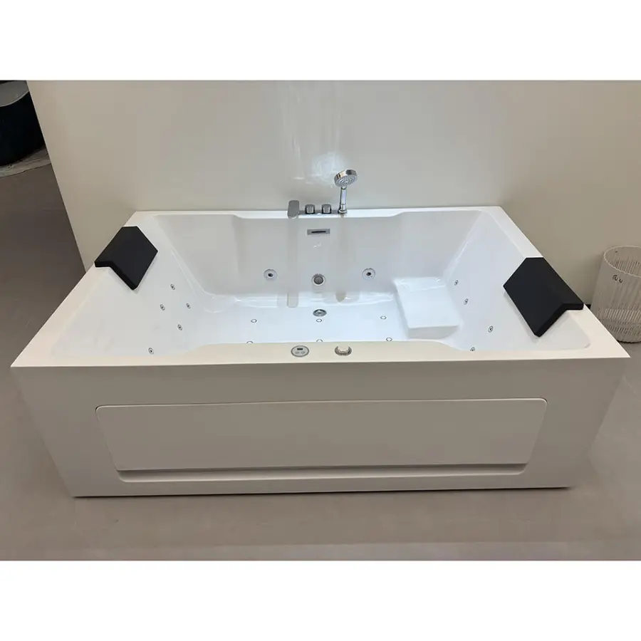Gurgle Hot Selling Rectangular Massage Bathtub Led Lights Automatic Thermostatic System Luxury Indoor Tubs — view 1