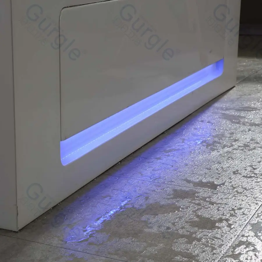 Gurgle Hot Selling Rectangular Massage Bathtub Led Lights Automatic Thermostatic System Luxury Indoor Tubs — image 7