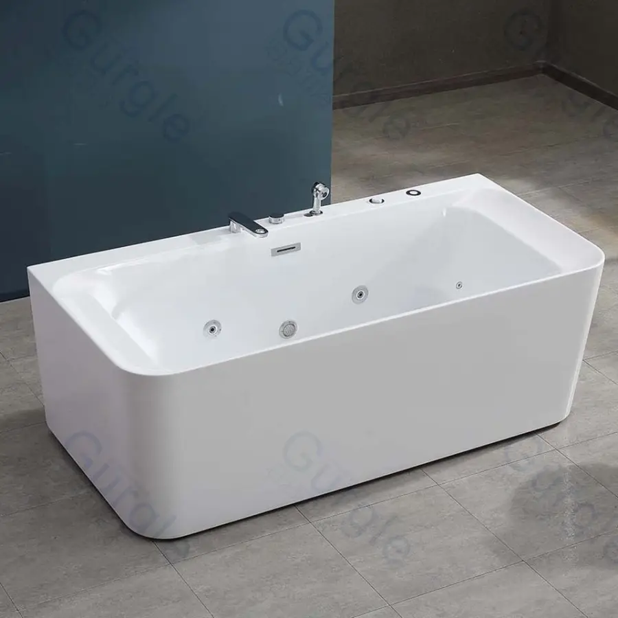 New Design Massage Jet Acrylic Massage Bathtubs Plug and Play Whirlpool Spa Tub — image 3