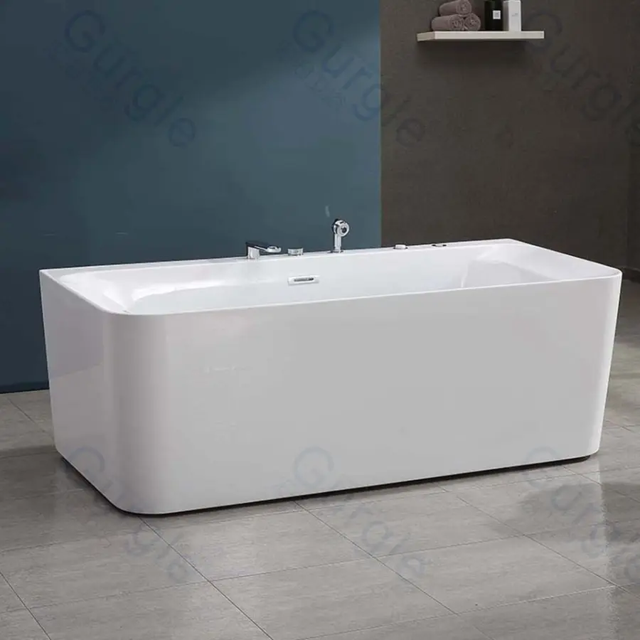 New Design Massage Jet Acrylic Massage Bathtubs Plug and Play Whirlpool Spa Tub — image 4