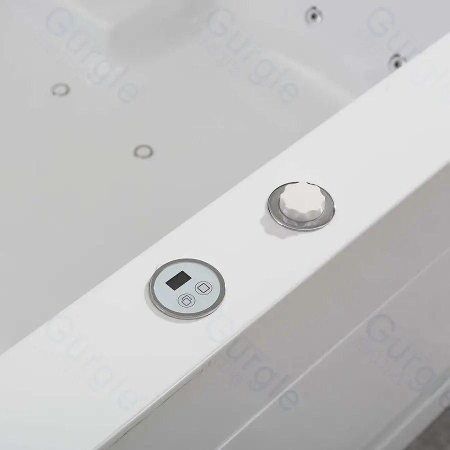 Best Selling Acrylic Freestanding Massage Bathtub 2 People Rectangular Indoor Luxury Tubs — image 6