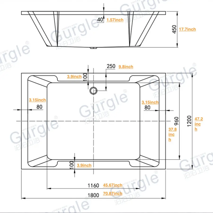 New Design Acrylic Freestanding Bathtub Jakuzzi Function 2 People Hot Tub whirlpool Massage Bathtub — image 7