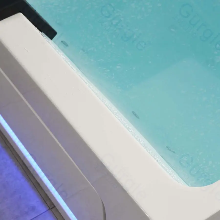 New Products European Style Rectangular Jetted Massage Spa Bathtub With Waterfall for Apartment Hotel — image 6