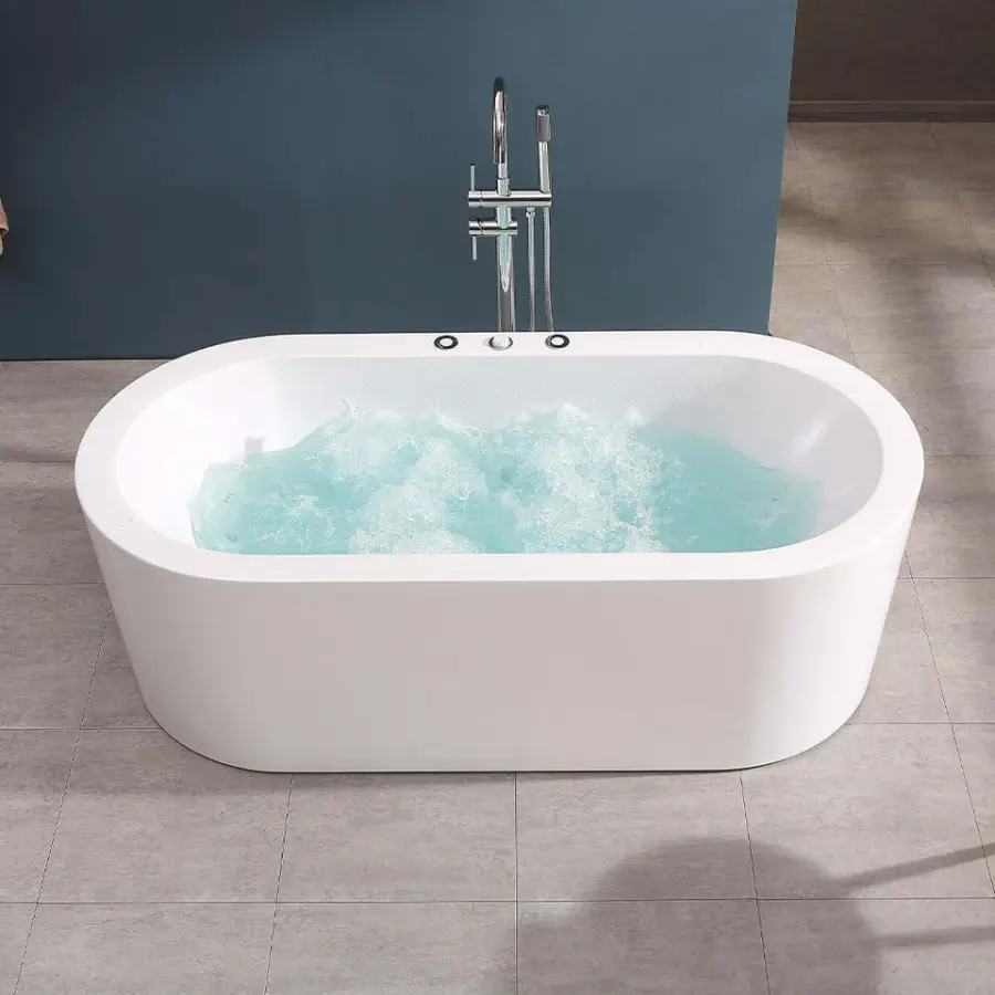 Gurgle Popular Freestanding Acrylic Whirlpool Bathtub Air Jet Indoor Jacuzzier Massage Features — view 1
