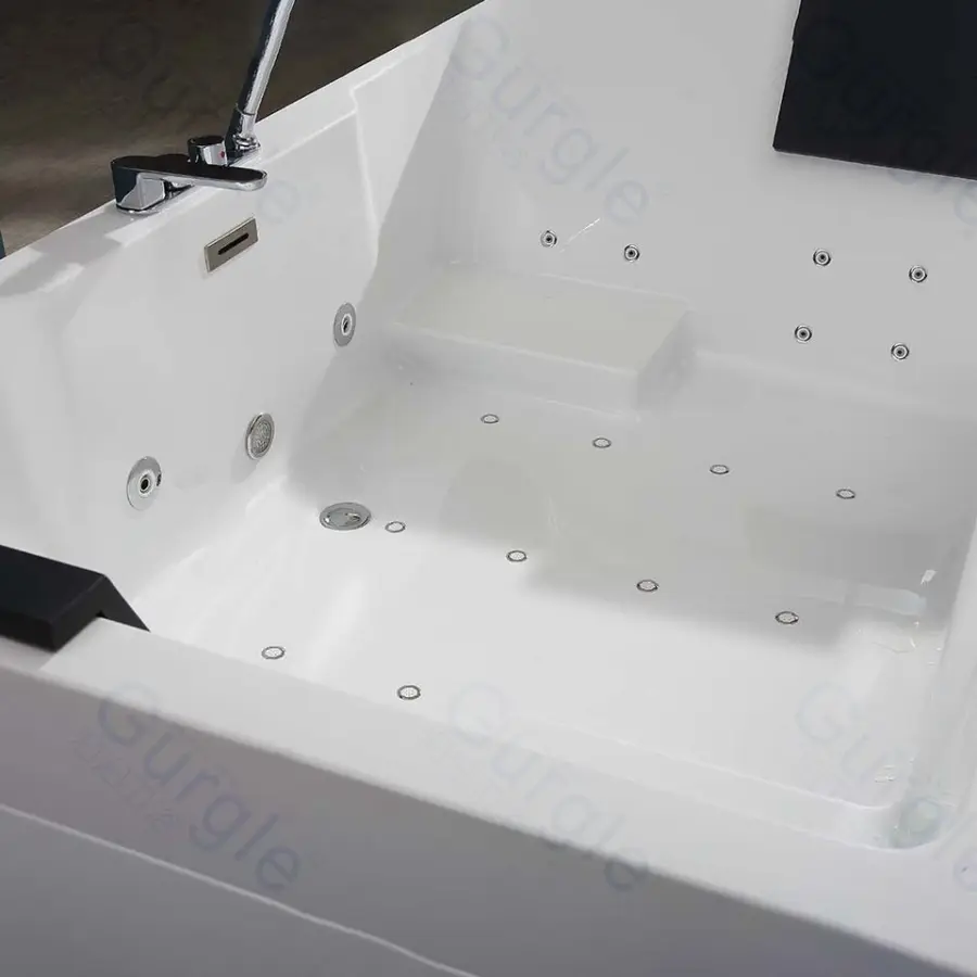 Hot Sell 2 Person Hydro Spa Massage Jacuzi Corner Whirlpool Spa Bathtub Air Jet Tub Spa Massage Bathtub — image 3