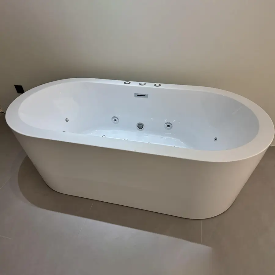 Gurgle Popular Freestanding Acrylic Whirlpool Bathtub Air Jet Indoor Jacuzzier Massage Features — image 4