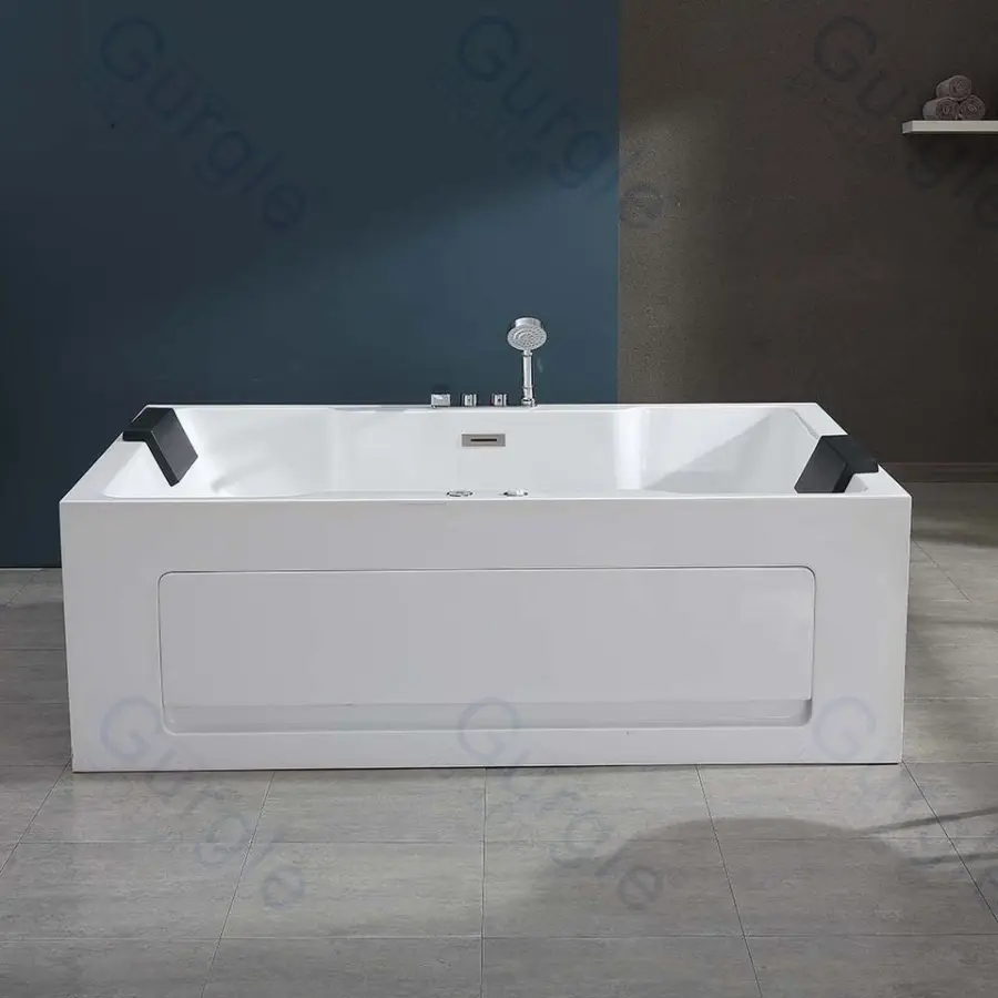 Hot Sell 2 Person Hydro Spa Massage Jacuzi Corner Whirlpool Spa Bathtub Air Jet Tub Spa Massage Bathtub — image 4