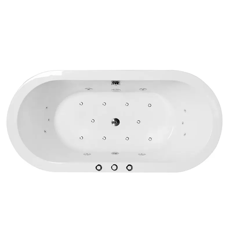 Gurgle Popular Freestanding Acrylic Whirlpool Bathtub Air Jet Indoor Jacuzzier Massage Features — image 6