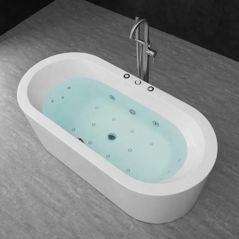 Hot Sale Freestanding Acrylic Massage Whirlpool Spa Hot Tub Hydro Whirl Pool Jets Massage Bathtubs — view 1
