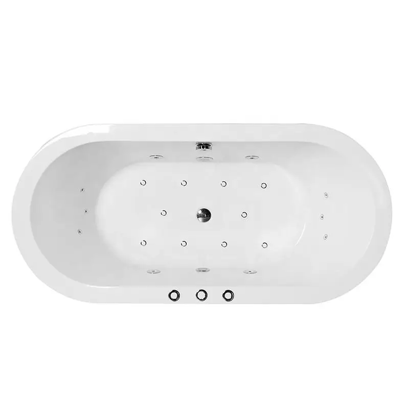 Hot Sale Freestanding Acrylic Massage Whirlpool Spa Hot Tub Hydro Whirl Pool Jets Massage Bathtubs — image 5