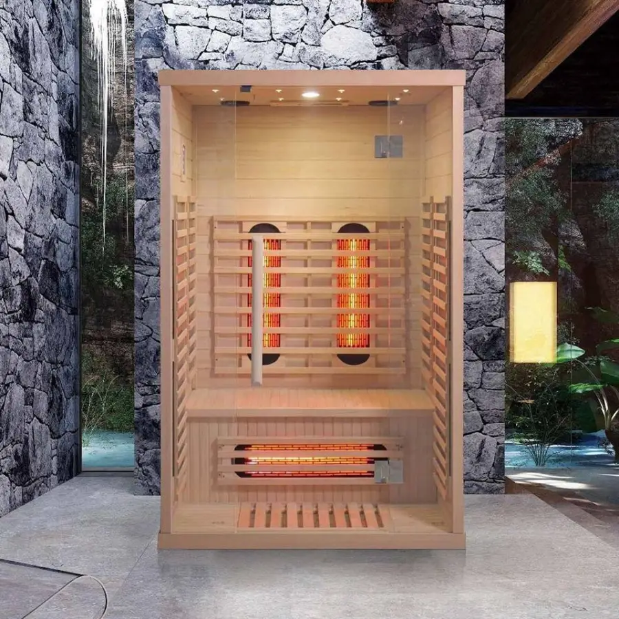 Modern Far Infrared Outdoor Indoor Hemlock Sauna Room Dry Beauty Sauna — image 3