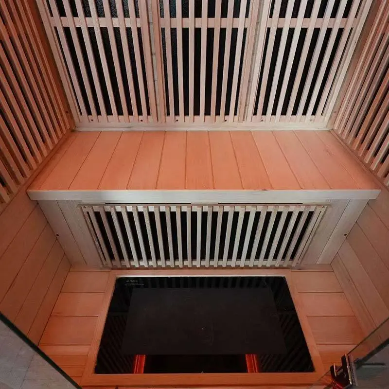 Luxury Infrared Sauna Room Hemlock Indoor Outdoor 2 Person Sauna Room With Control Panel — image 5