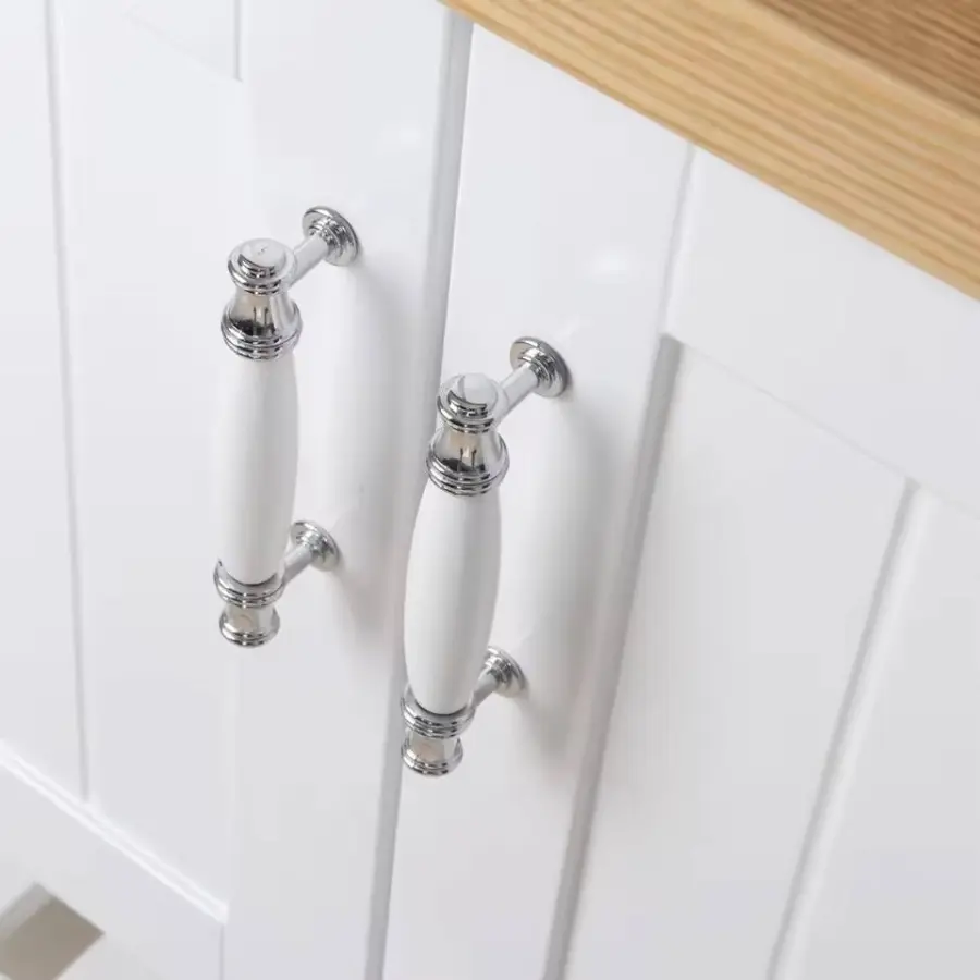 Modern Design 2-Doors 1-Shelf Import Bathroom Vanity with Basin Cabinet Floor-Standing for Small Hotel Bathrooms — image 3