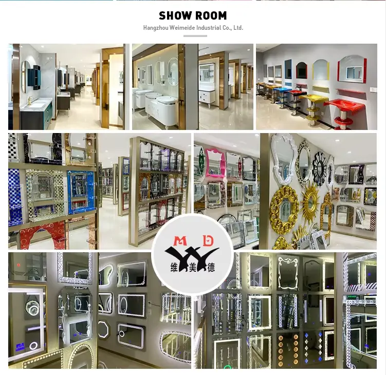 Factory Customized Wood Grain Dressing Table Bathroom Vanity with Smart Mirror Cabinet Storage Drawers for Home Hotel — image 7
