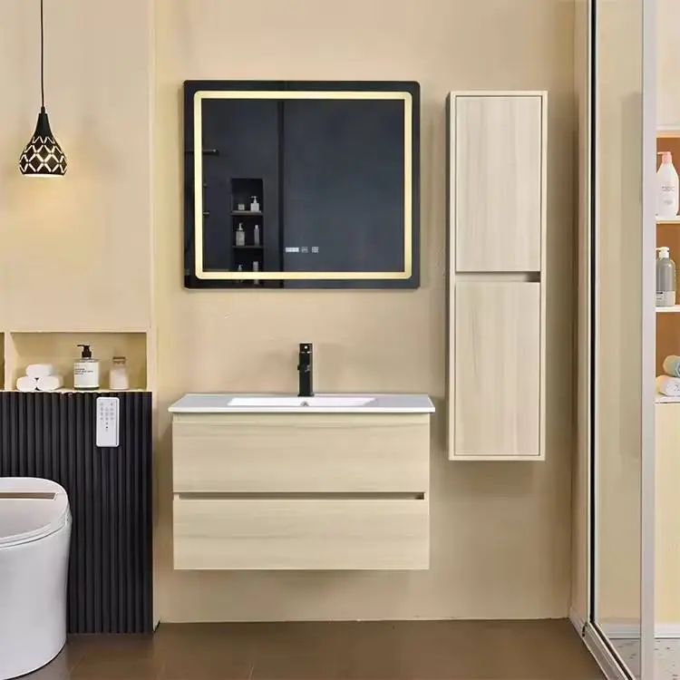 High Quality Modern Wall Mounted Bathroom Cabinet LED Smart Mirror Waterproof for Villa for Bathroom Use — image 3