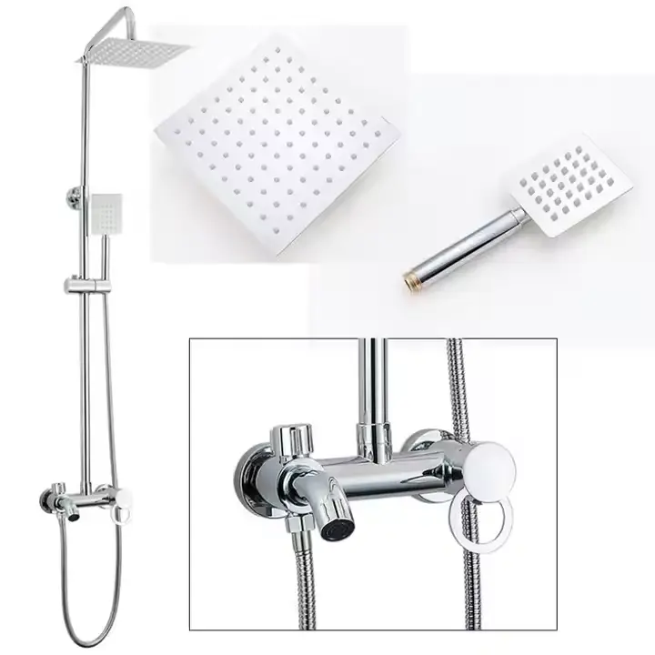 Wholesale Wall-mounted Copper Body Black Electroplated Ceramic Valve Core Durable Quality Guarantee Shower Set — view 1