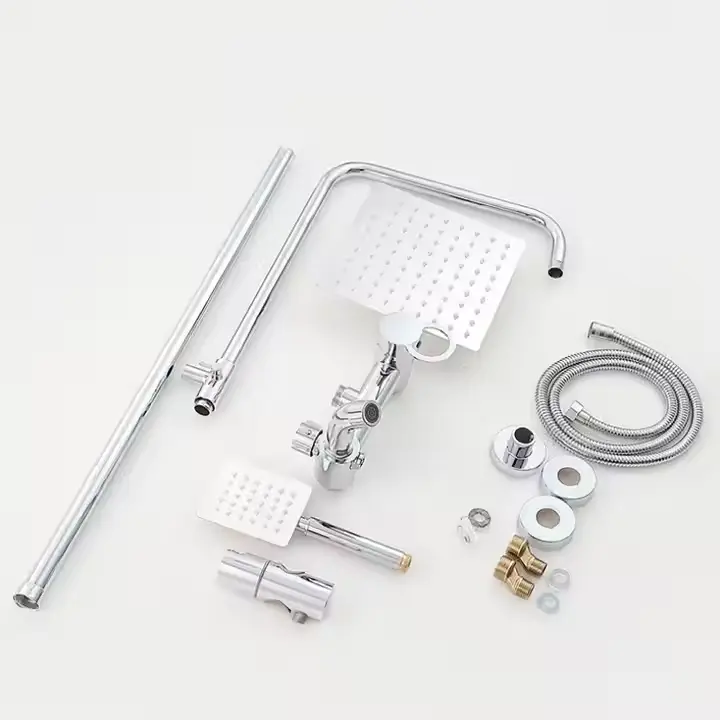 Wholesale Wall-mounted Copper Body Black Electroplated Ceramic Valve Core Durable Quality Guarantee Shower Set — image 4
