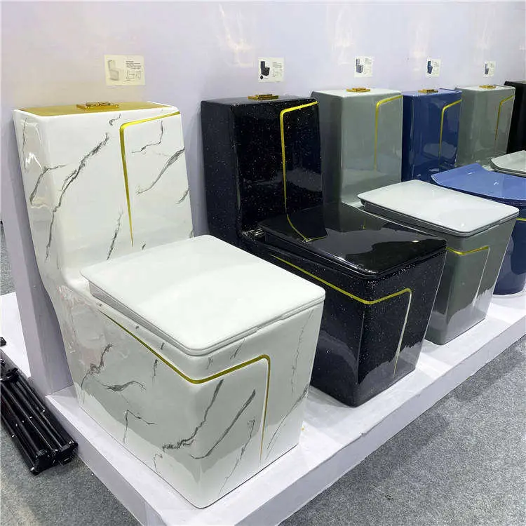 Wholesale Multi Color Option High Temperature Fired Ceramic Siphonic Powerful Flush Anti Odor Water Saving Toilet for Apartment — image 3