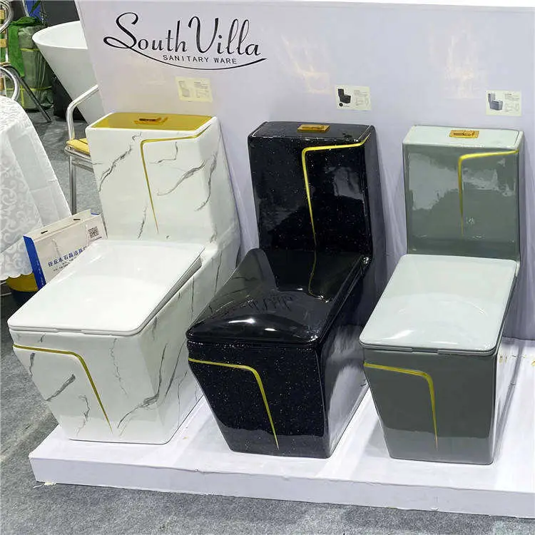 Wholesale Multi Color Option High Temperature Fired Ceramic Siphonic Powerful Flush Anti Odor Water Saving Toilet for Apartment — image 4