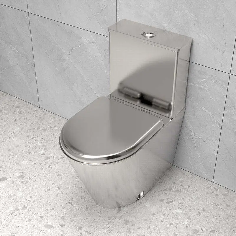 Heavy Duty 304 Stainless Steel Mirror Finish Anti Vandal Anti Break Scratch Resistant Easy Clean Toilet for Bathroom — image 3