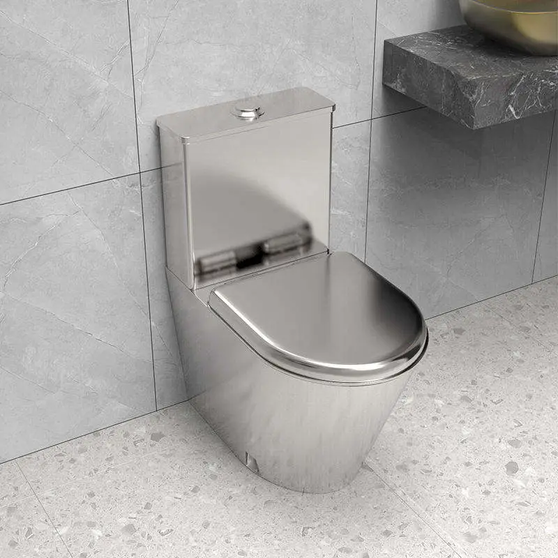 Heavy Duty 304 Stainless Steel Mirror Finish Anti Vandal Anti Break Scratch Resistant Easy Clean Toilet for Bathroom — image 4