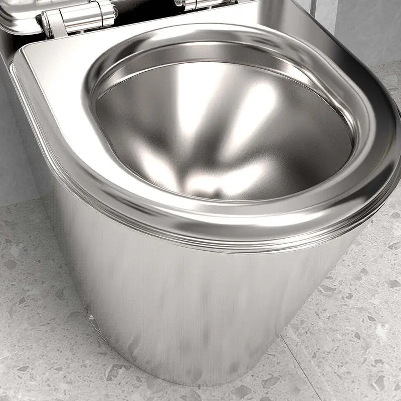 Heavy Duty 304 Stainless Steel Mirror Finish Anti Vandal Anti Break Scratch Resistant Easy Clean Toilet for Bathroom — image 7