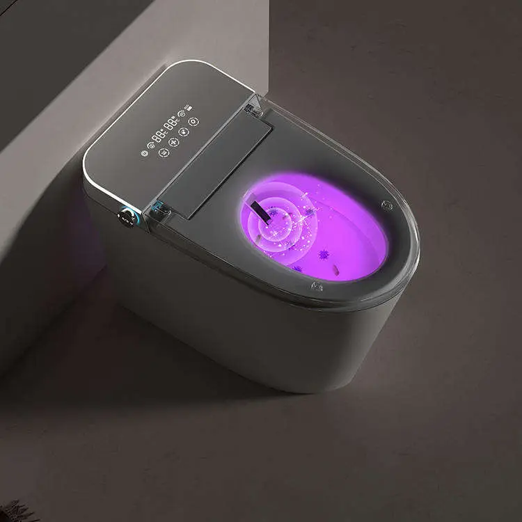 Modern High End Water Saving Quiet Flush Anti Odor Ambient Light Full Bidet Functions Smart Toilet for Home Bathroom Use — image 6