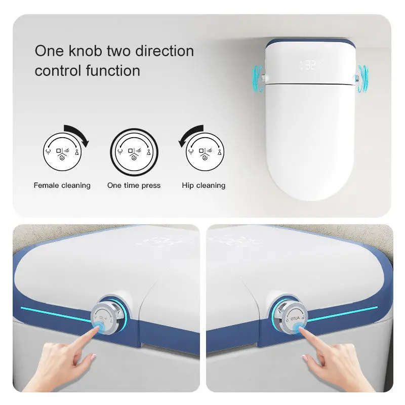 Smart Toilet Automatic Flip Siphon Water Pressure Limit New English Version Includes Remote Control S-Trap for Home Bathroom Use — image 5