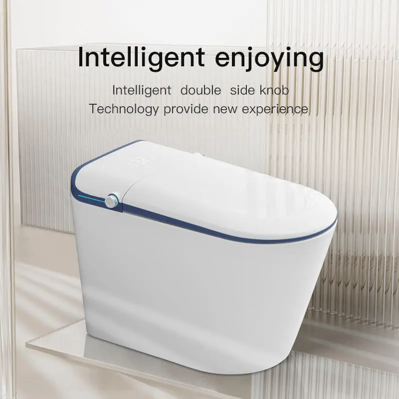 Smart Toilet Automatic Flip Siphon Water Pressure Limit New English Version Includes Remote Control S-Trap for Home Bathroom Use — image 6