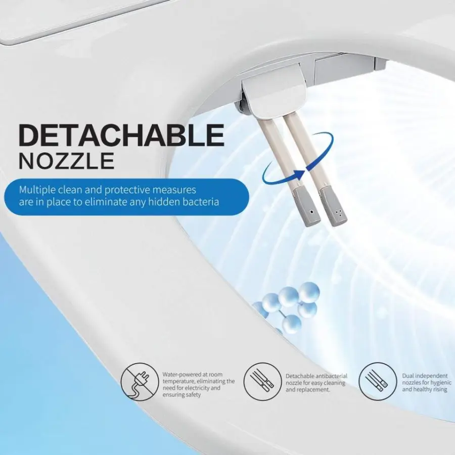 Luxury Premium Tankless One Piece Antibacterial Heated Seat Foot Sensor Flush Night Light Smart Toilet for Home Bathroom Use — image 3