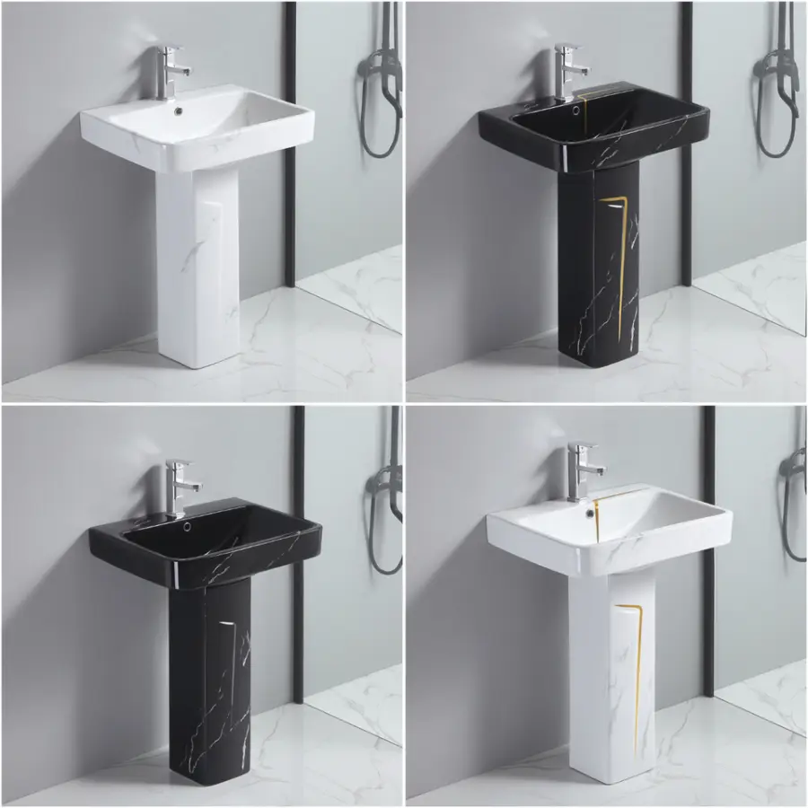 Contemporary Premium High Temperature Fired Grey Ceramic Siphonic Powerful Flush One Piece Toilet and Basin Set for Bathroom — image 3