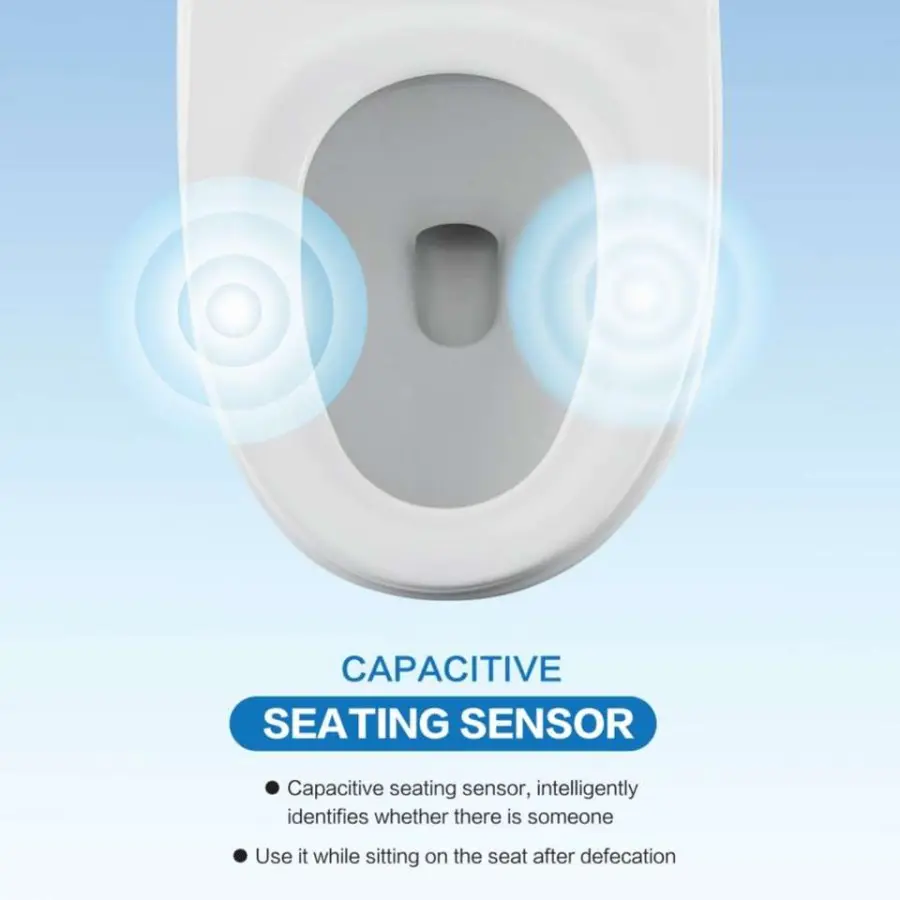 Luxury Premium Tankless One Piece Antibacterial Heated Seat Foot Sensor Flush Night Light Smart Toilet for Home Bathroom Use — image 6