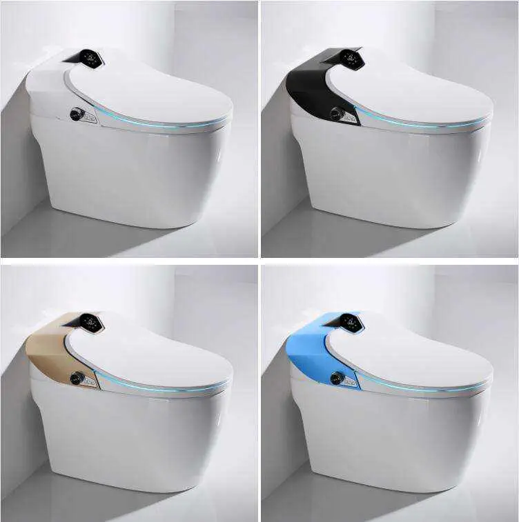 Smart Toilet with No Water Pressure Limit Radar Auto Open Foot Sensor Flush Dual Memory LED Display Instant Heating Self-Clean — image 3
