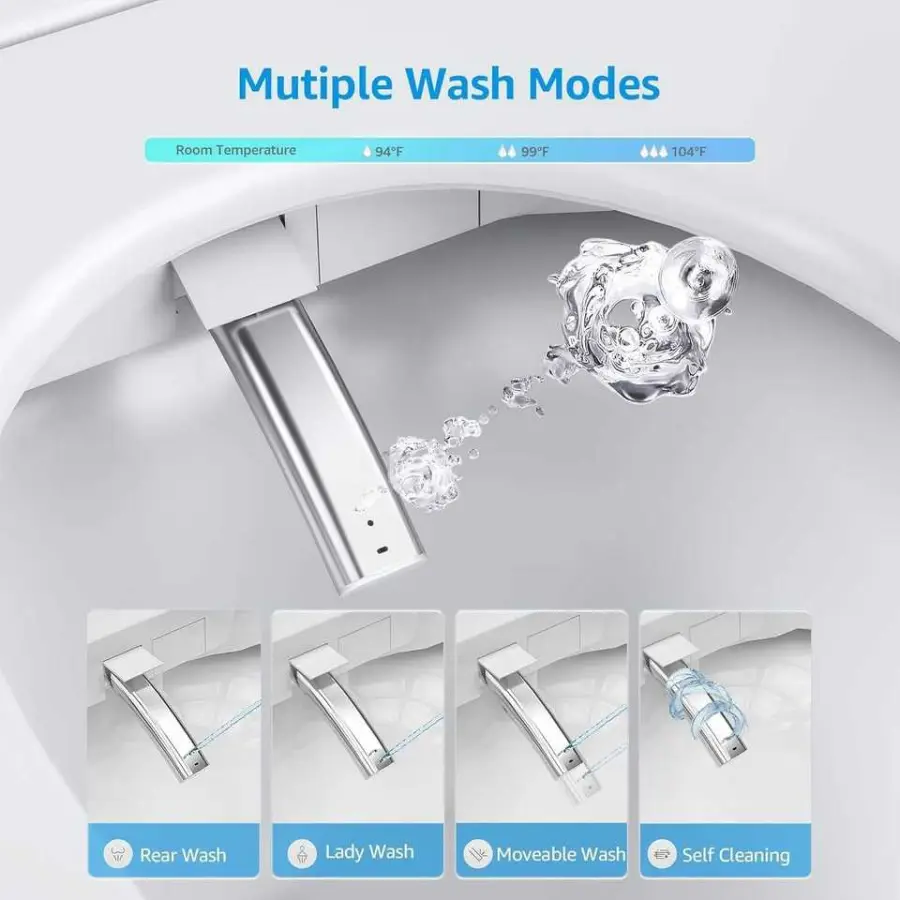 One-Piece Smart Toilet with Built-in Tank Booster Pump Rotary Knob Instant Heating Foot Sensor Auto Flush Foam Shield — view 5