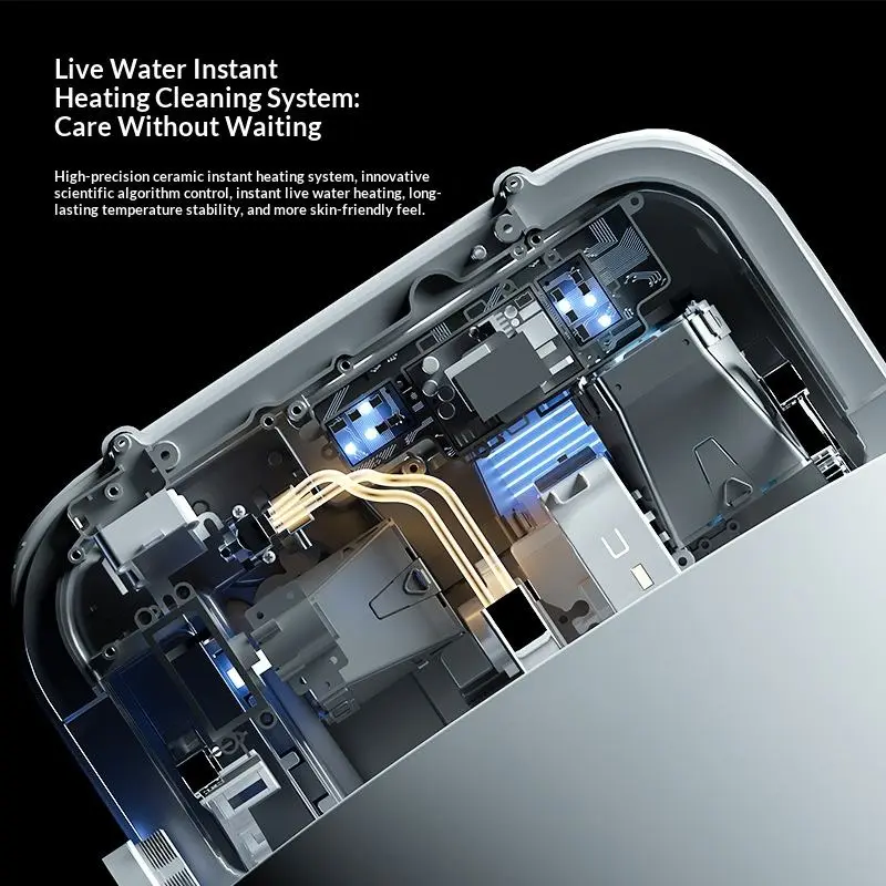 Hidden Tank Smart Toilet with No Water Pressure Limit Rotary KnobInstant Heating Wash Adjustable Sensor Distance — image 3