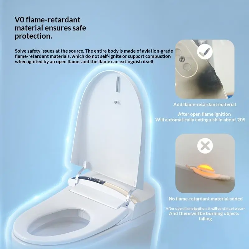Hidden Tank Smart Toilet with No Water Pressure Limit Rotary KnobInstant Heating Wash Adjustable Sensor Distance — image 5