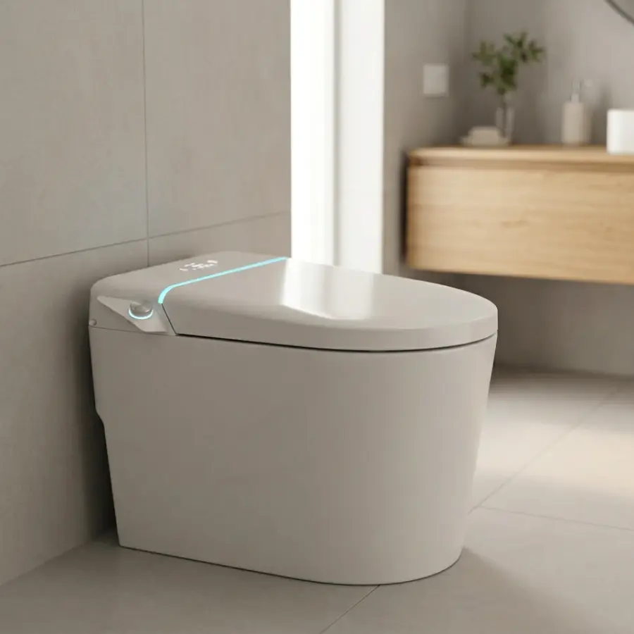 Compact Instant Heating Smart Toilet with Oxygen-Rich Washing Siphonic Jet Flush Intelligent Self-Cleaning Spray Rod — view 1