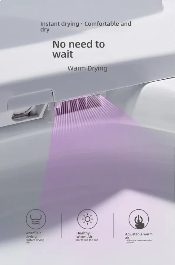 Fully Automatic Newly Integrated Intelligent Digital Display S-shaped Drainage Pipe Multifunctional Ceramic Smart Toilet — view 4