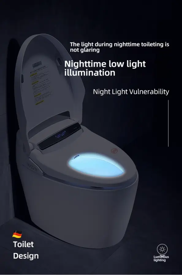 Fully Automatic Newly Integrated Intelligent Digital Display S-shaped Drainage Pipe Multifunctional Ceramic Smart Toilet — view 5